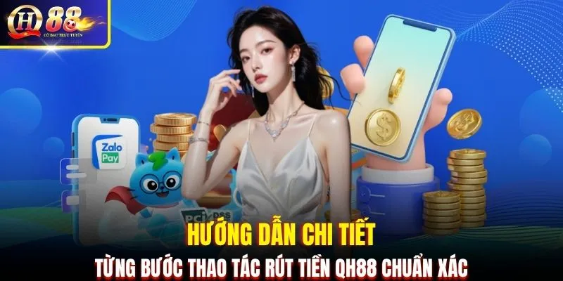 Hướng dẫn chi tiết từng bước thao tác rút tiền QH88 chuẩn xác